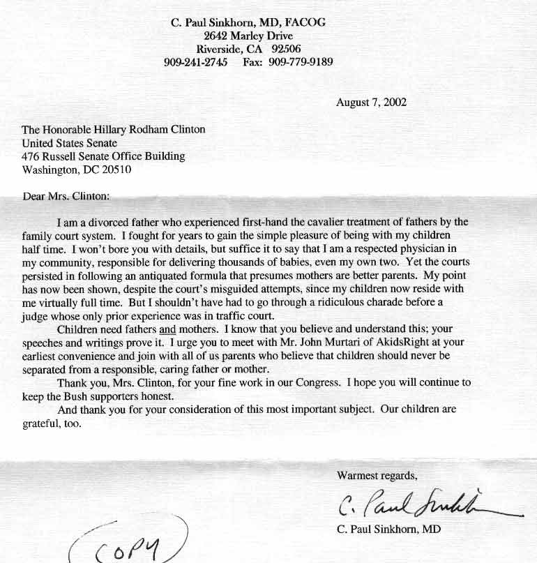 Sample Letter to a Judge